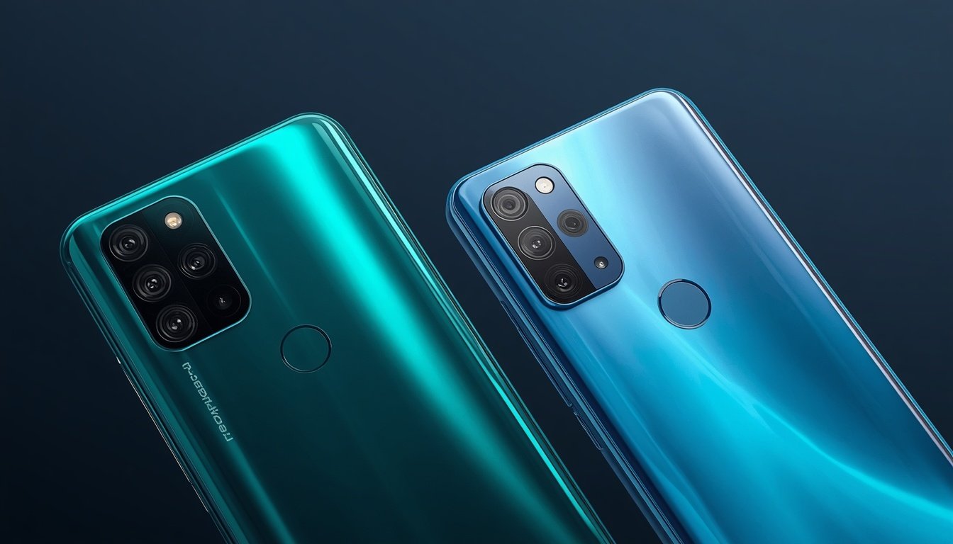 Foto lado a lado do Poco X6 e do Redmi Note 13 Pro, mostrando o design da traseira e das câmeras.