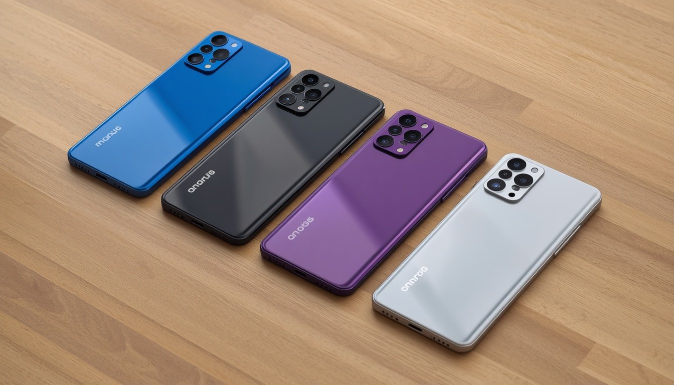 Melhor celular Xiaomi em 2026: quatro celulares Redmi e POCO sobre a mesa (imagem ilustrativa)